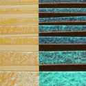 Teal Dichroic on Clear Strips Effetre Glass